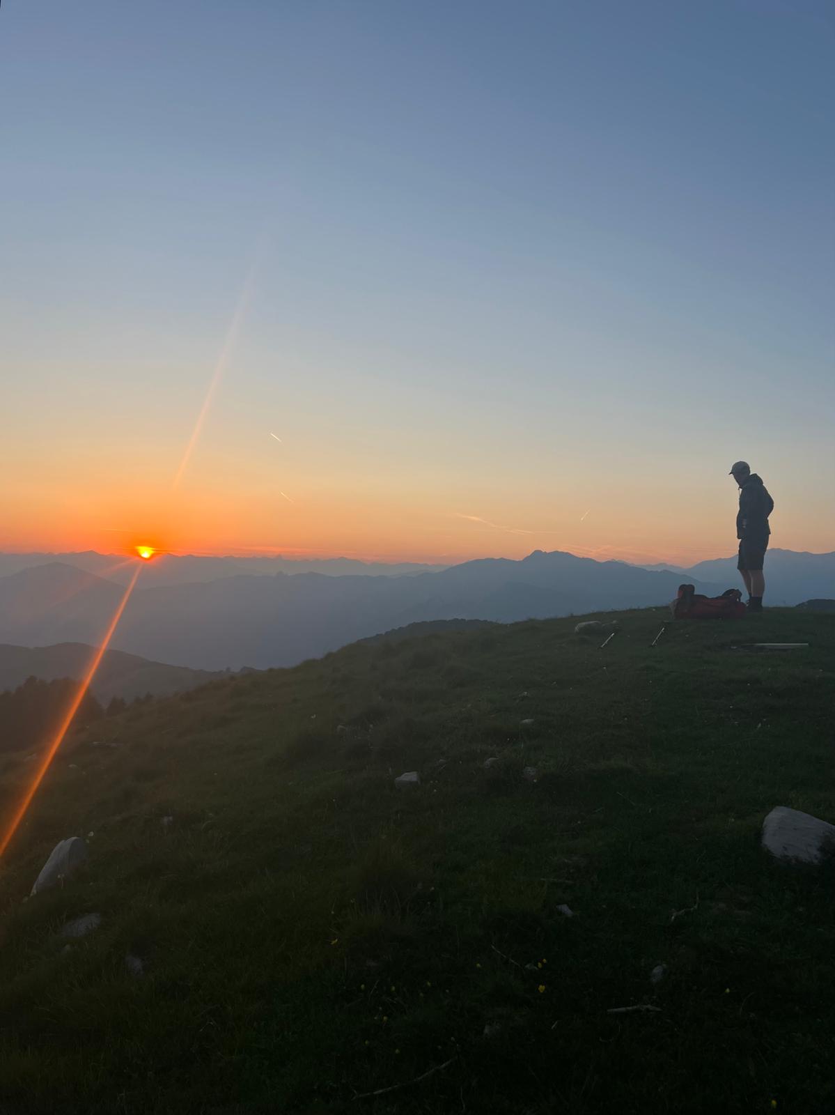 Sonnenuntergang in den Bergen